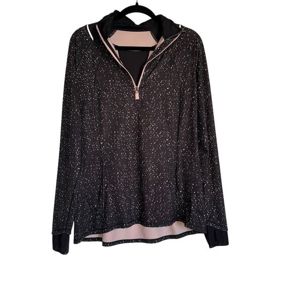 Lululemon Jackets & Blazers - Lululemon Size 12 Go‎ The Distance 1/2 Zip Butterfly Texture Mink Berry Black